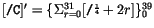$[\tp{/C}]' = \{ \Sigma_{r=0}^{31}[\tp{/+}+2r] \}_0^{39} $