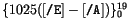 $\{1025([\tp{/E}]-[\tp{/A}])\}_0^{19}$