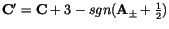 ${\tt\bf C}'={\tt\bf C}+3-sgn({\tt\bf A}_\pm + {1 \over 2})$