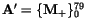 ${\tt\bf A}'=\{{\tt\bf M}_+\}_0^{79}$
