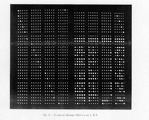 Fig.6. A typical storage pattern on C.R.T