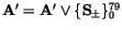 ${\tt\bf A}'={\tt\bf A}'\lor\{{\tt\bf S}_\pm\}_0^{79}$