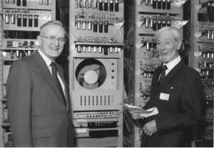 Figure 7. Tom Kilburn and Geoff Tootill after running the first program