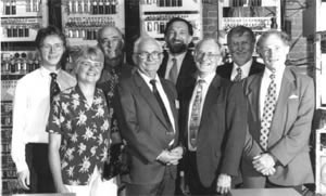 Figure 4. The SSEM Replica technical team in 1998. Adrian Cornforth, Suzanne Walker (project photographer), Charlie Portman, George Roylance, Bill Purvis,
Chris Burton, Ken Turner, and Keith Wood